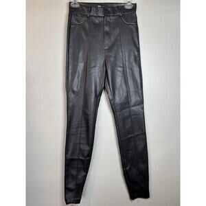 Zara Women’s Size‎ Small Faux Leather Skinny Pants Ankle Zip Leggings High Rise